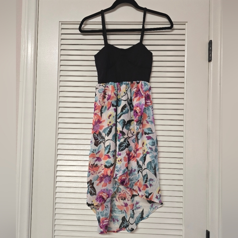 Full Tilt - Floral Lightweight Sleeveless Dress With Lining & Adjustable Straps
